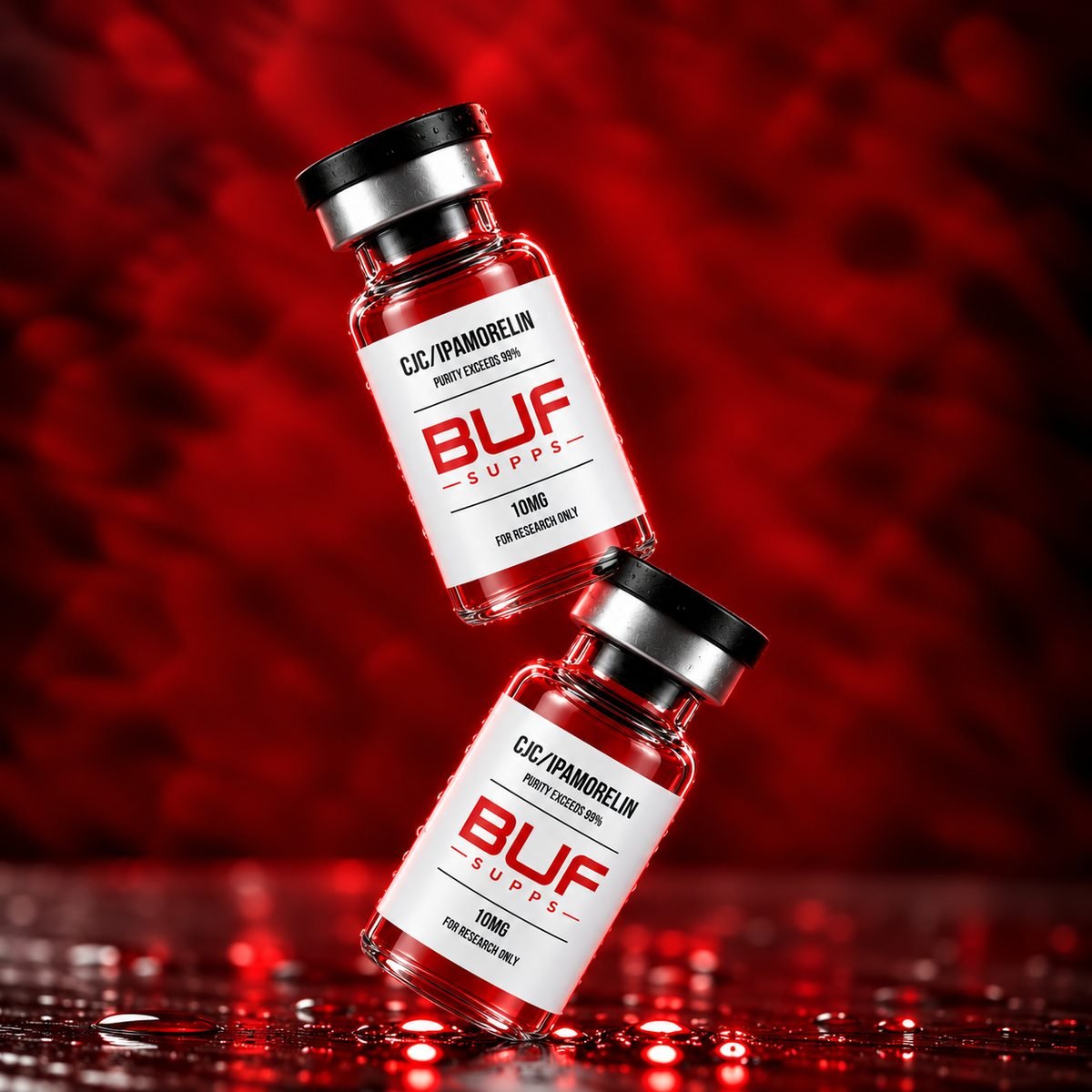 Two CJC-1295 (no DAC) / Ipamorelin research vials