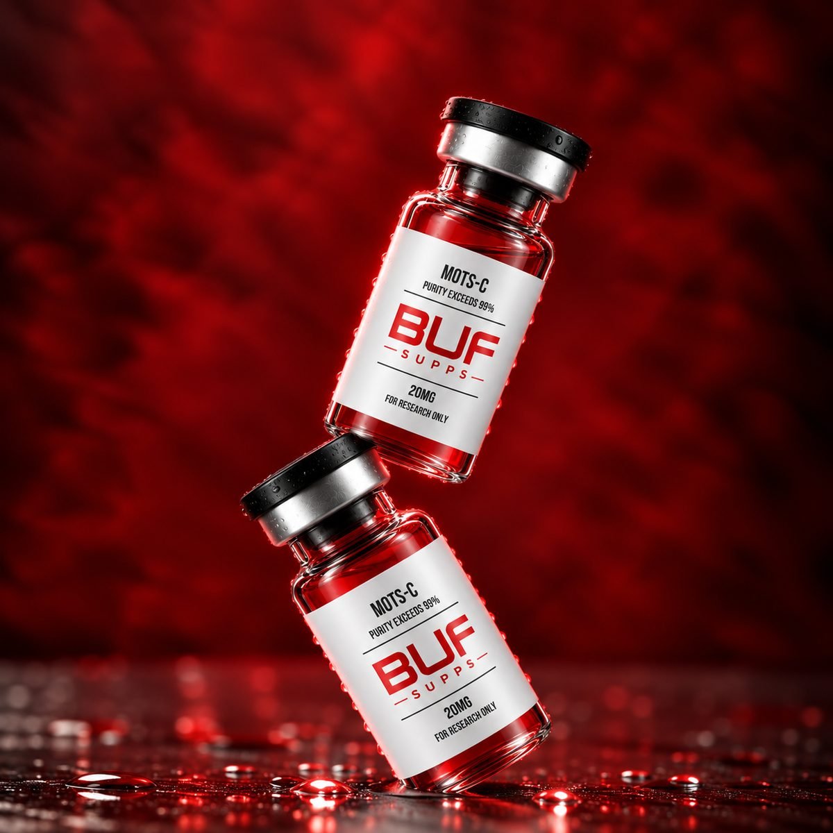 Two MOTS-c research vials
