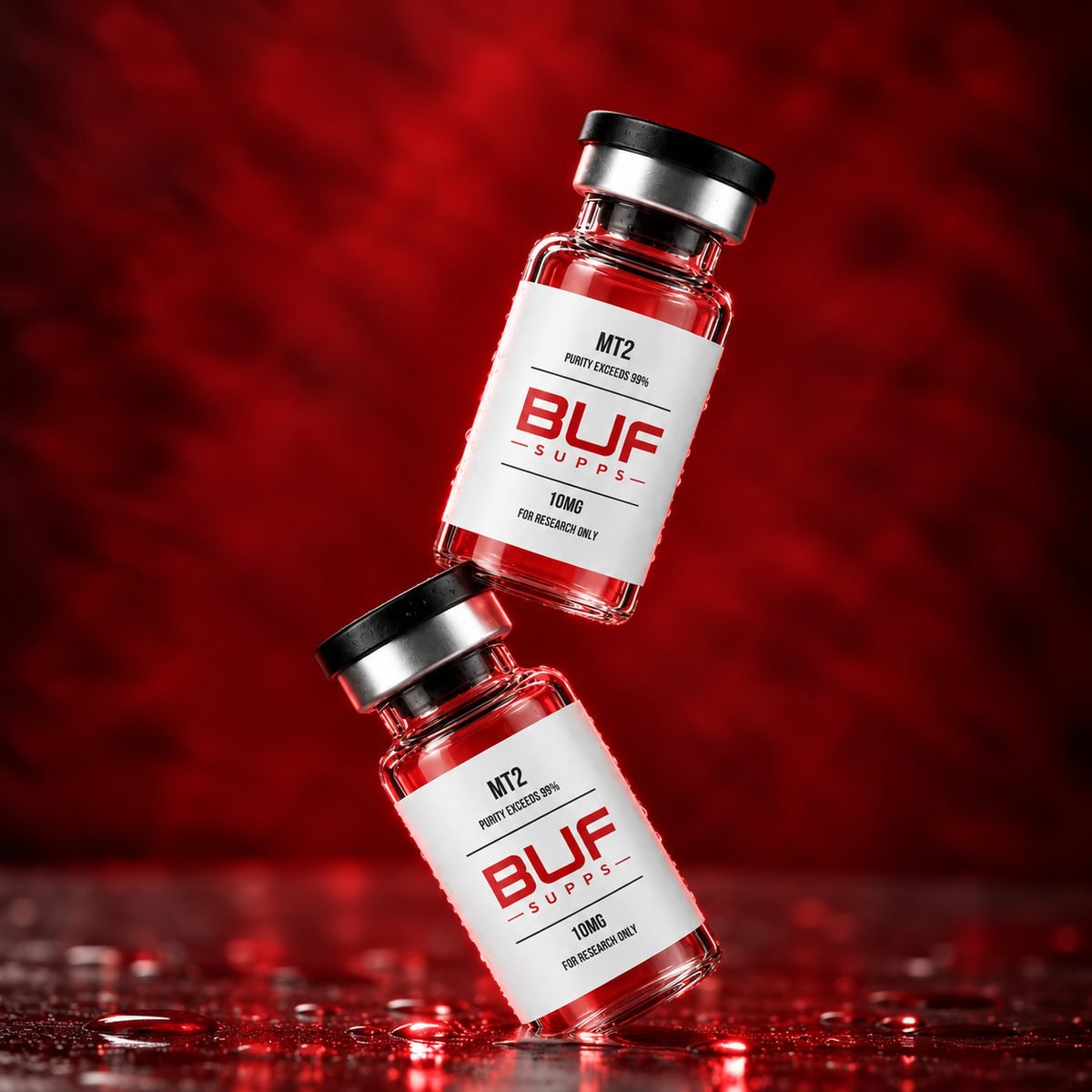 Two Melanotan-2 research vials